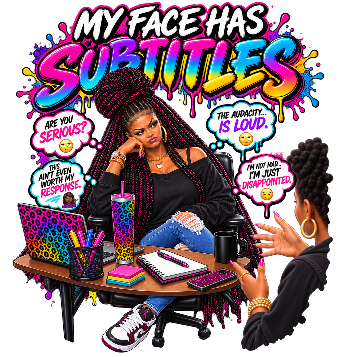 My Face Has Subtitles T-Shirt | AMC Unfiltered