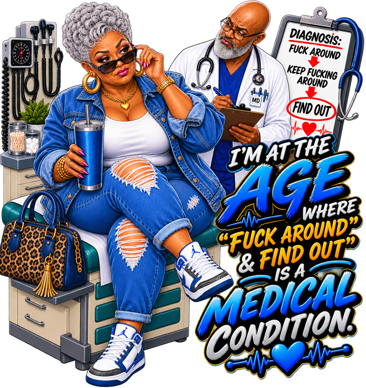 Fuck Around & Find Out Medical Condition T-Shirt | AMC Unfiltered