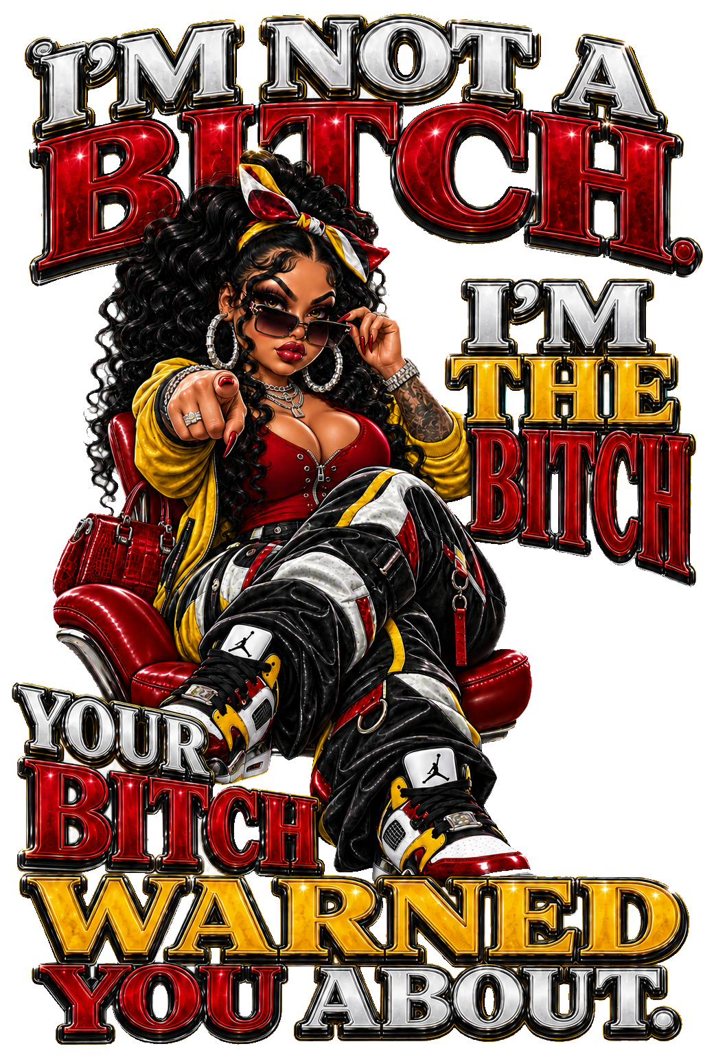 I’m the Bitch Your Bitch Warned You About T-Shirt | Badly Behaved