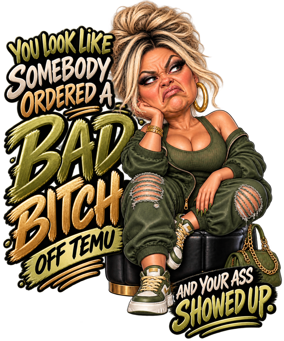 Bad Bitch Off Temu T-Shirt | Badly Behaved