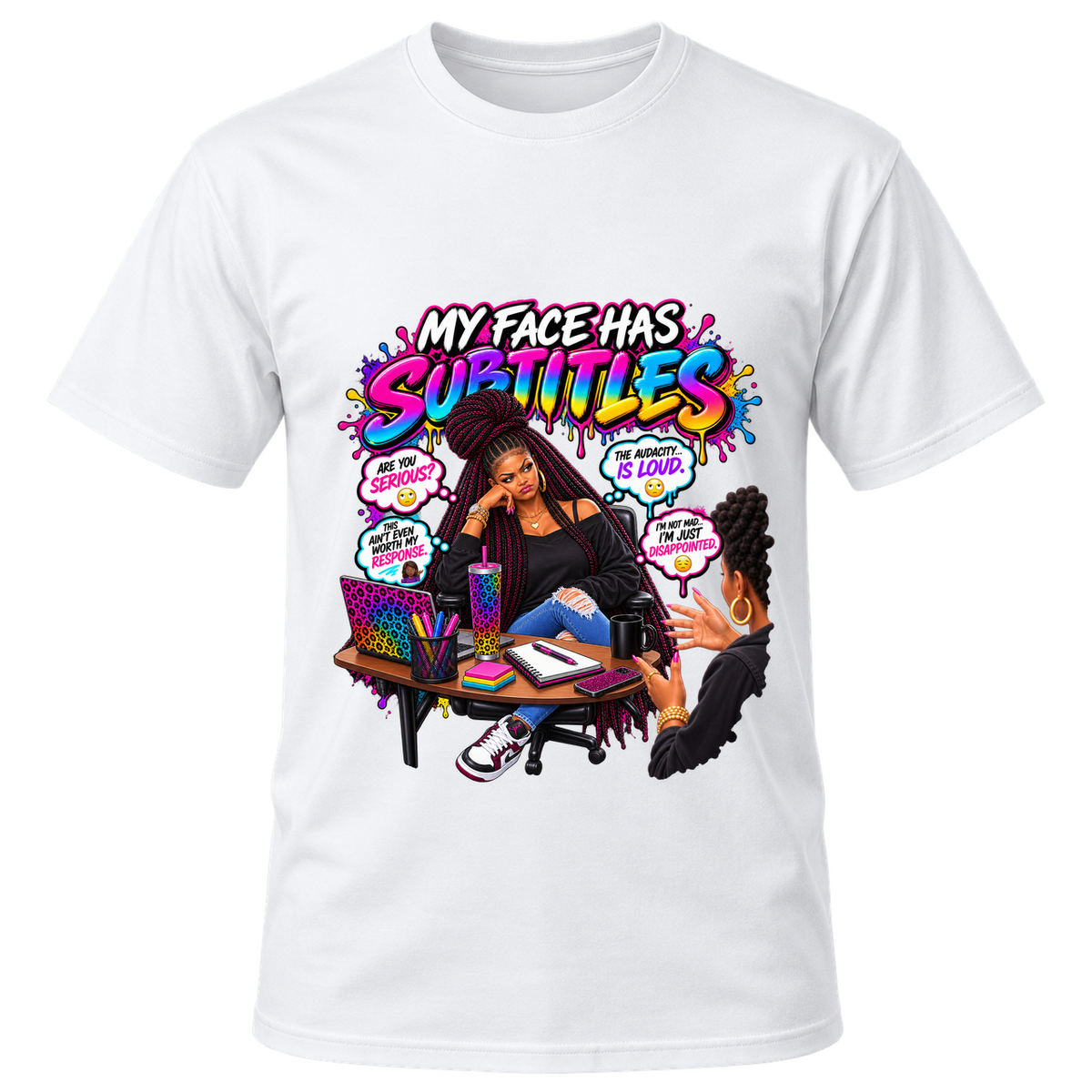 My Face Has Subtitles T-Shirt | AMC Unfiltered